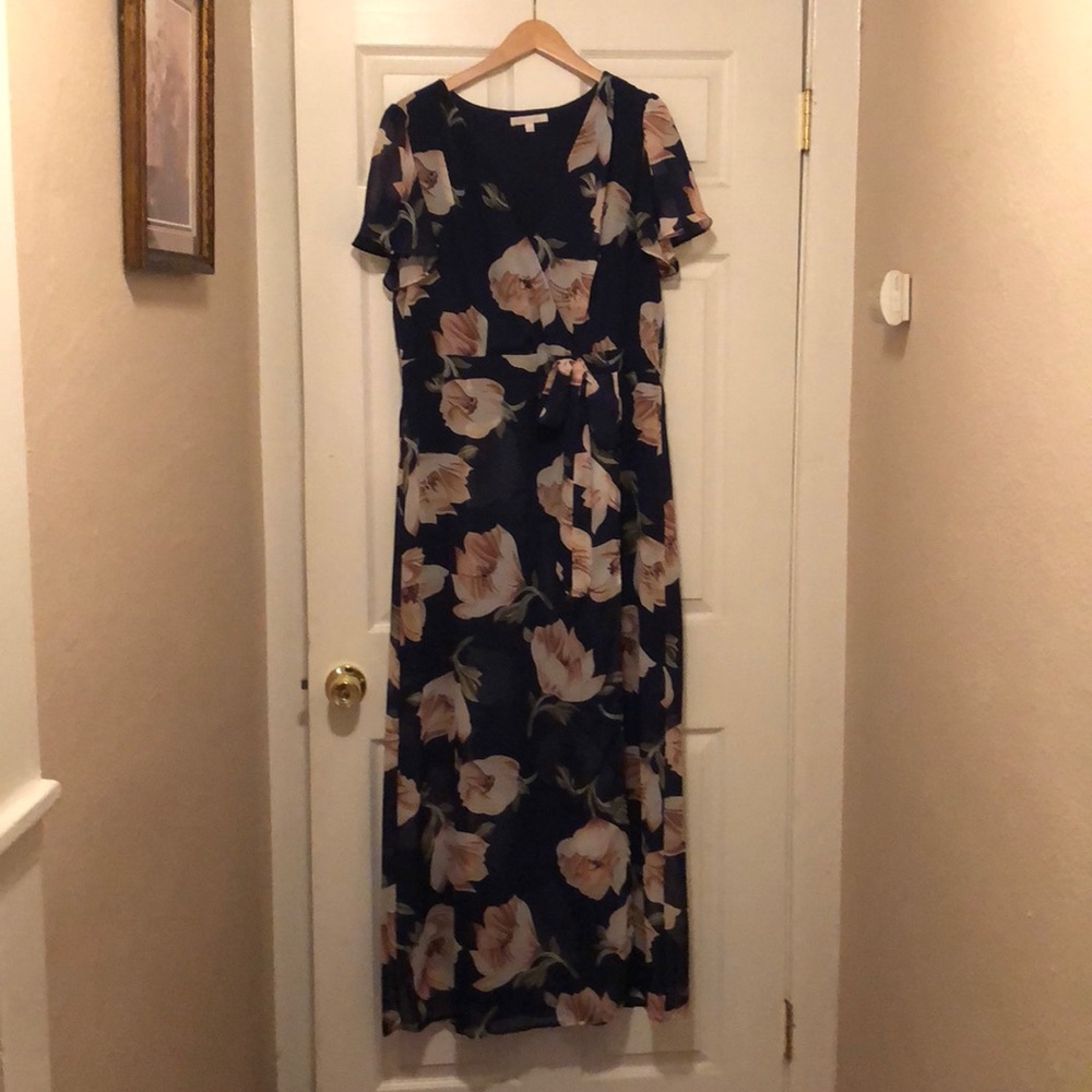 Maxi Wrap Top Floral Dress